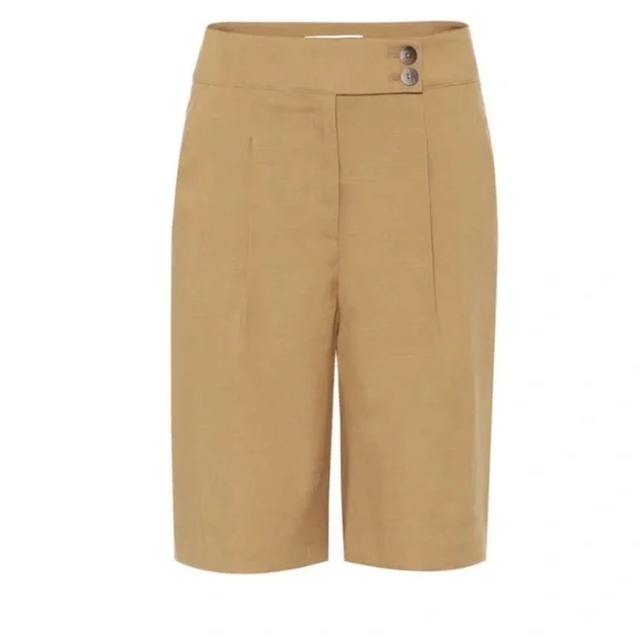 Veronica Beard Saira High-rise Linen blend Shorts